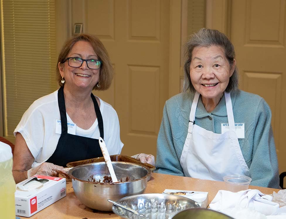 Two donors of the North Shore Senior Center